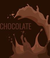 cute chocolate lettering vector