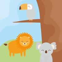 bundle of animals vector