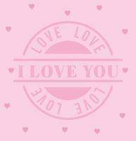 stamp of love vector