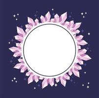 round frame with gems vector