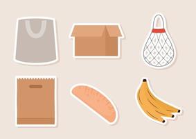 shopping bags icons vector