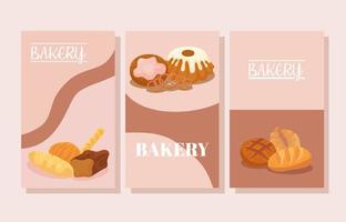 tree bakery card vector