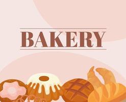 bakery bread poster vector