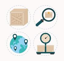 four logistic items vector