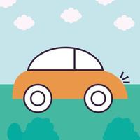 orange car design vector