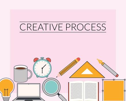 creative process poster vector