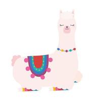 sweet llama sitting vector