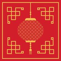 icono de lampara china vector