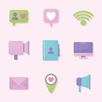 social network icons vector