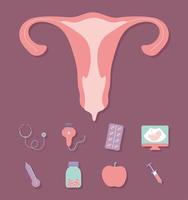 nine pregnancy icons vector