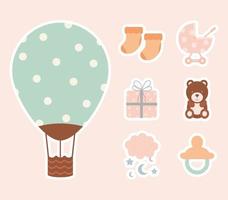 seven babe icons vector