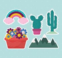 sweet icons set vector