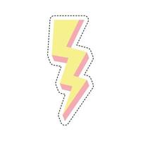 80s patch of a thunder vector