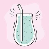 blue milkshake bottle vector