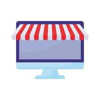 online store through a screen vector