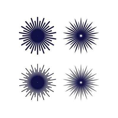 Sunburst vector set