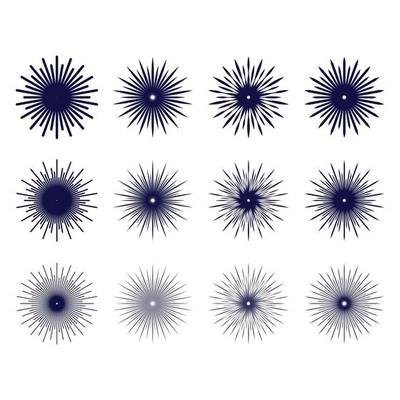 Sunburst vector set