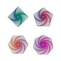 Gradient line ornaments vector