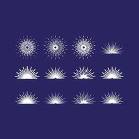 Sunburst vector set