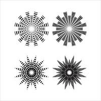 Set circular design ornaments vector