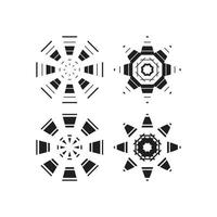 Set circular decorative design vector