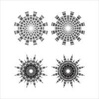 Set circular design ornaments vector