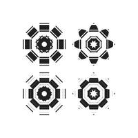 Set circular decorative design vector