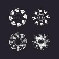 Set circular decorative design vector