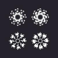 Set circular decorative design vector