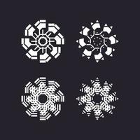 Set circular decorative design vector