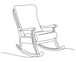 Continuous line drawing of leisure chair vector illustration