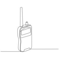 Continuous line drawing of Emergency Communication Equipment vector illustration