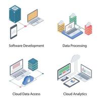 Cloud Computing Elements vector
