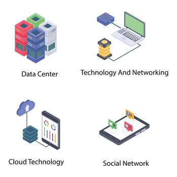 Trending Networking Elements vector