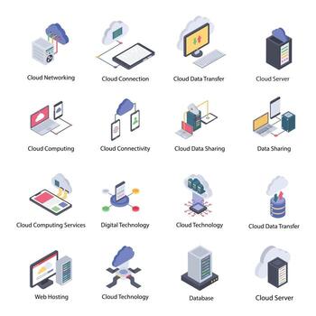 Cloud Technology Elements vector