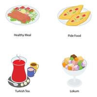 Turkish Food Elements vector