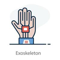 Trendy Exoskeleton Hand vector