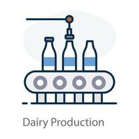 Dairy Production Process vector