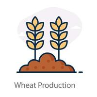 planta de producción de trigo vector