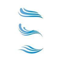 Water wave icon vector set of beach and ocean logo deisgn set