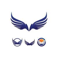 Wings logo animal bird eagle falcon for Business and design animal wings Vector fast bird symbol icon fly