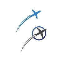 vuelo, avión, vector, y, logotipo, diseño, transporte vector