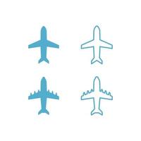 vuelo, avión, vector, y, logotipo, diseño, transporte vector