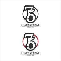 number 75 logo design and concept with flag logo design set vector