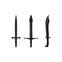 blade and Cross swords, saber and blade logo icon flat Simple vector symbol and bonus icon