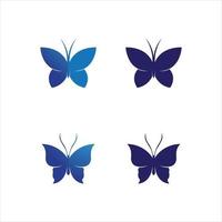 Beauty animal insect  Butterfly icon design set logo vector