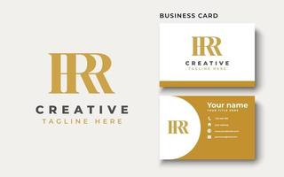 Initial letter RR, R uppercase modern logo design template elements. Gold letter Isolated on white background. can be used for business, consulting group company. vector