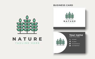 Abstract linear vector tree logo icon design. Creative park nature bio relax spa sign logotype.