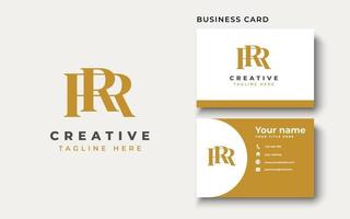 Initial letter RR, R uppercase modern logo design template elements. Gold letter Isolated on white background. can be used for business, consulting group company. vector