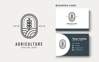 inspiración de diseño de logotipo de agricultura, ilustración vectorial vector